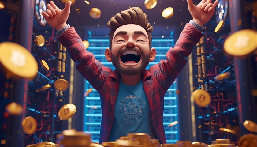 Samotny górnik BTC rozbił bank - pełna nagroda i statystyczny cud